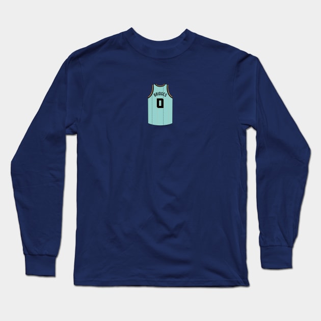 Miles Bridges Charlotte Jersey Qiangy Long Sleeve T-Shirt by qiangdade